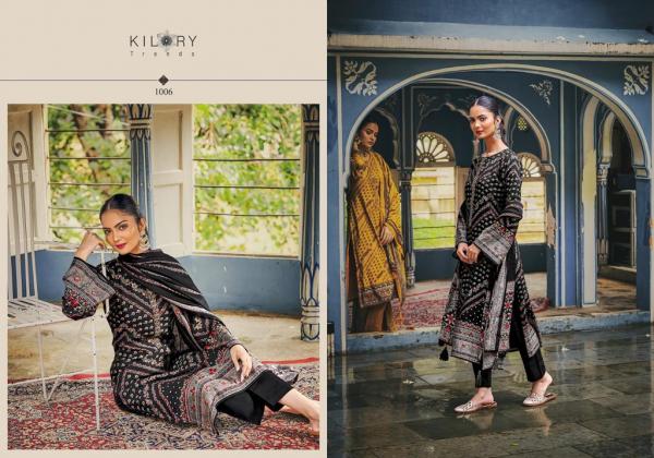 Kilory Humsafar Viscose Muslin Digital Foil Printed Dress Material